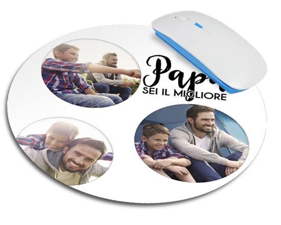 Mouse pad rettangolare tondo